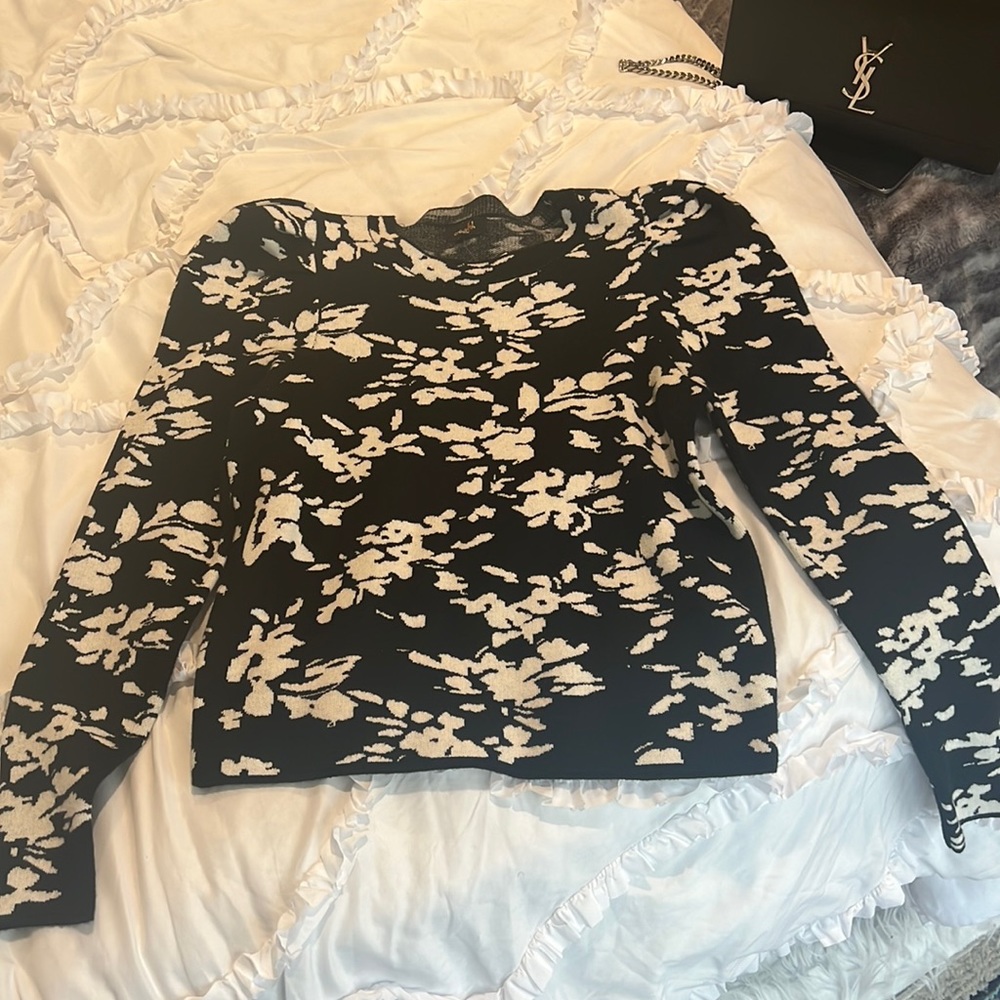 black and white sweater